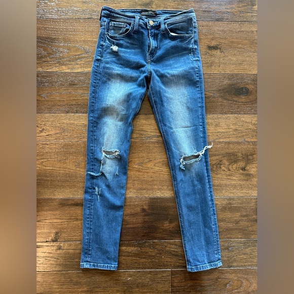 Flying Monkey Distressed Skinny Jeans - Blue - Picture 1 of 5